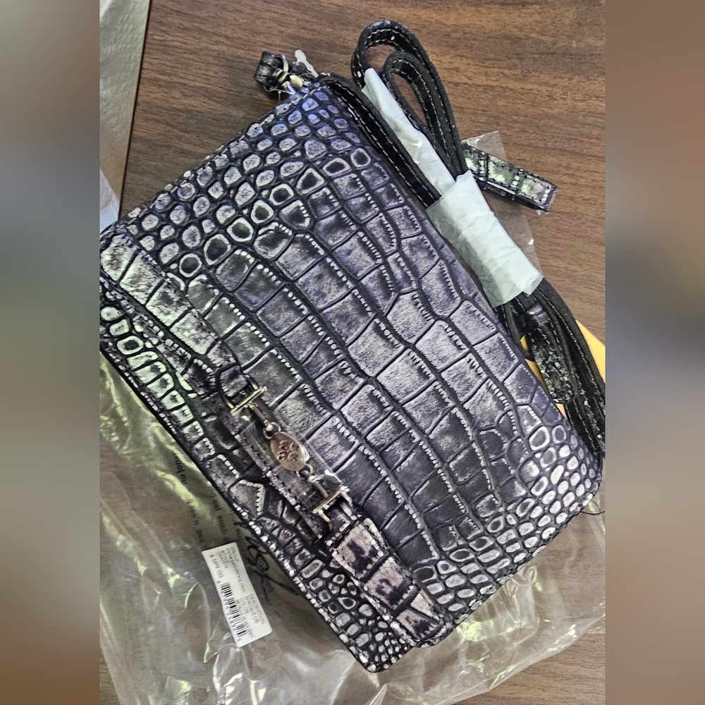 Patricia Nash Croc-Embossed Crossbody/Wristlet Bag